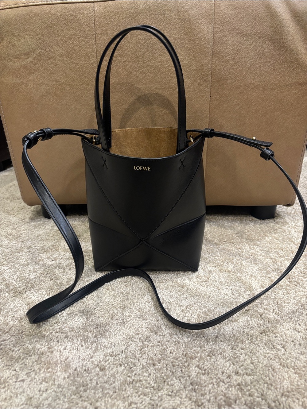 Loewe Black Puzzle Small Leather Tote